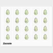 Sticker Carré Écouter avec le sourire (Feuille)