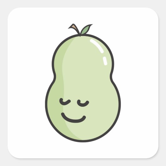 Sticker Carré Écouter avec le sourire (Devant)
