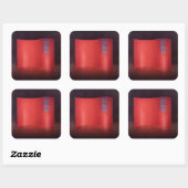 Sticker Carré Écran de laque rouge (Feuille)