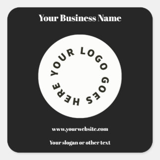 Sticker Carré Écran noir moderne Ajoutez votre logo