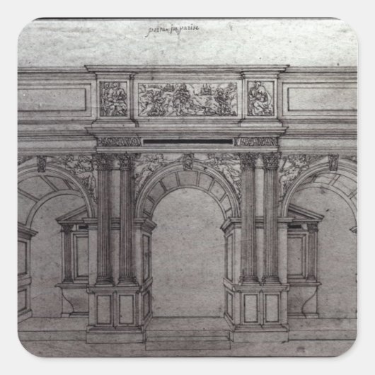 Sticker Carré Écran Rood de l'église (Devant)