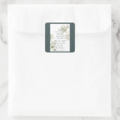 Sticker Carré Écriture biblique Encouragement Citations Fleur bl (Sac)