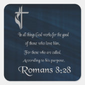 Sticker Carré Écriture chrétienne (Devant)