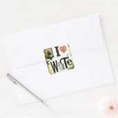 Sticker Carré Écriture d'amour (Enveloppe)