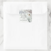 Sticker Carré Écriture de Noël Luc 2:11 Chickadee d'hiver (Sac)