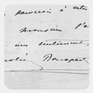 Sticker Carré Écriture et signature