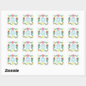 Sticker Carré Écriture Florale Psaume 106:1 (Feuille)