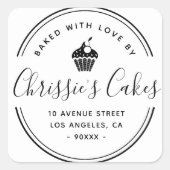 Sticker Carré écriture manuscrite (Devant)