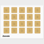 Sticker Carré Écriture manuscrite classique Nom élégant Couleur  (Feuille)
