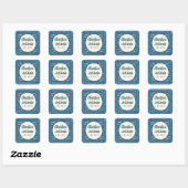 Sticker Carré Écriture manuscrite rouge moderne Carré Mariage ré (Feuille)