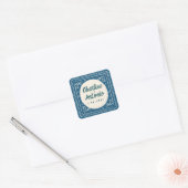 Sticker Carré Écriture manuscrite rouge moderne Carré Mariage ré (Enveloppe)