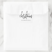 Sticker Carré Écriture minimaliste Noël blanc (Sac)