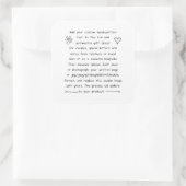 Sticker Carré écriture personnalisée (Sac)