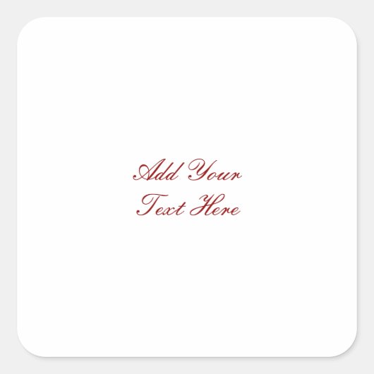 Sticker Carré Écriture professionnelle ajouter du texte moderne (Devant)