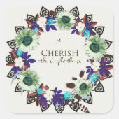 Sticker Carré Écriture Verse Message spirituel Royaume (Devant)