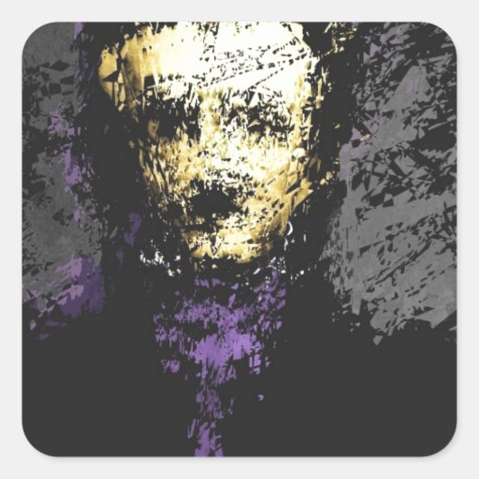 Sticker Carré Edgar Allan Poe (Devant)