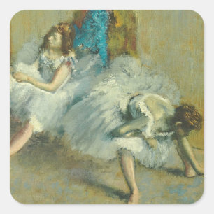 Sticker Carré Edgar Degas avant le ballet, 1890-1892
