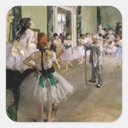 Sticker Carré Edgar Degas - Classe Danse (Devant)
