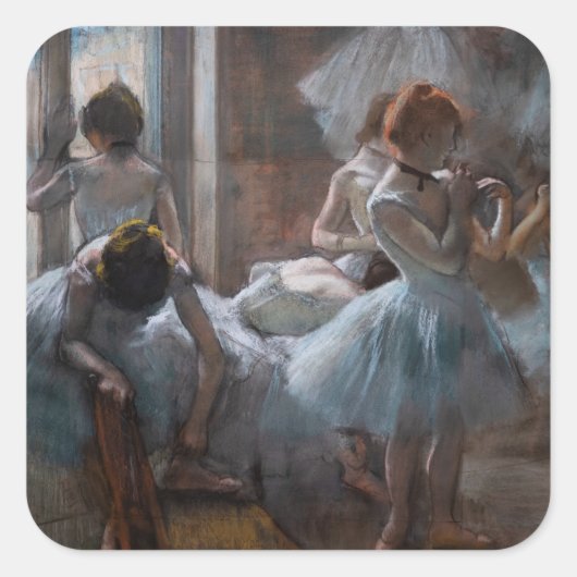Sticker Carré Edgar Degas - Danseurs (Devant)