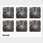 Sticker Carré Edgar Degas - Danseurs (Feuille)