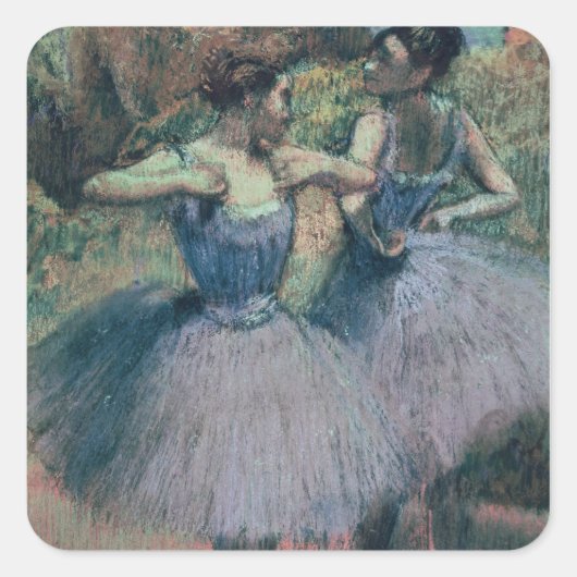 Sticker Carré Edgar Degas | Danseurs en Violet (Devant)