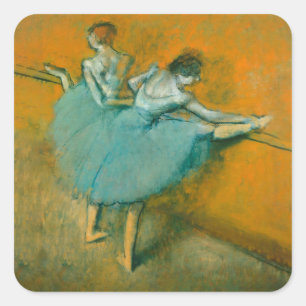 Sticker Carré Edgar Degas Danseuses à la barre Impression : Art