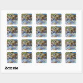 Sticker Carré Edgar Degas - Danseuses bleues (Feuille)