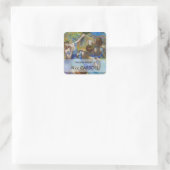 Sticker Carré Edgar Degas - Danseuses bleues (Sac)