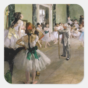 Sticker Carré Edgar Degas - La Classe de danse