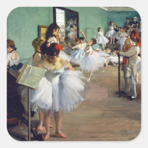 Sticker Carré Edgar Degas - La Classe de danse