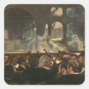 Sticker Carré Edgar Degas la scène de ballet, l'opéra de