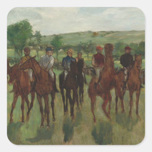 Sticker Carré Edgar Degas | Les Voyageurs (Devant)