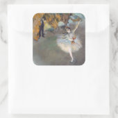 Sticker Carré Edgar Degas - L'Étoile / Danseur sur scène (Sac)