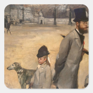 Sticker Carré Edgar Degas   Place de la Concorde, 1875
