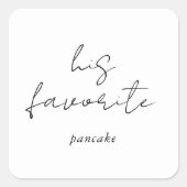 Sticker Carré Editable Moderne Son Script Favori Mariage Faveur (Devant)