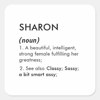 Sticker Carré Editable Sharon name definition, custom name