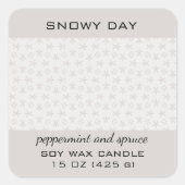 Sticker Carré Editable Snowy Day Snowflake Pattern Product (Devant)