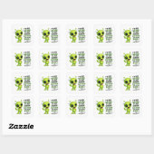 Sticker Carré Édition Limitée Design Alien (Feuille)
