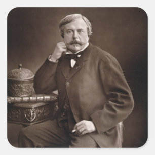 Sticker Carré Edmond de Goncourt (1822-96) de Galerie Contemp