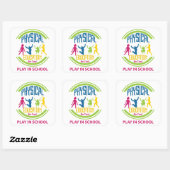 Sticker Carré Éducation physique...Soyez Cool, Jouez à l'école (Feuille)
