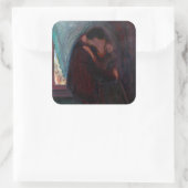 Sticker Carré Edvard Munch - Le baiser (Sac)