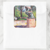 Sticker Carré Edvard Munch - Le penseur de Rodin (Sac)