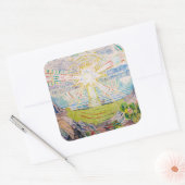 Sticker Carré Edvard Munch - Le Soleil 1910 (Enveloppe)