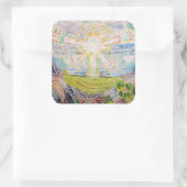 Sticker Carré Edvard Munch - Le Soleil 1910 (Sac)