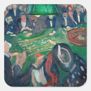 Sticker Carré Edvard Munch - Table de roulette à Monte Carlo