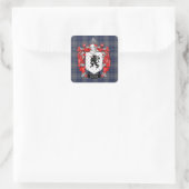 Sticker Carré Edwards Family Crest & EdwardsTartan (Sac)