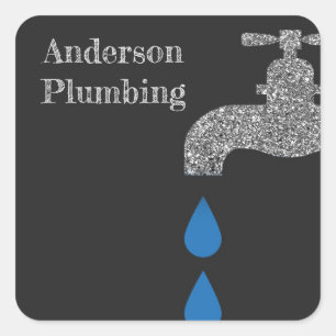 Sticker Carré Effet de parties scintillantes de tuyauterie de