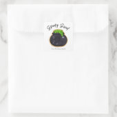 Sticker Carré Éffrayant Cauldron Sucre Cookie Personnalisable (Sac)