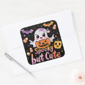 Sticker Carré Éffrayant mais mignon | ExDesigner | Halloween (Enveloppe)