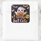 Sticker Carré Éffrayant mais mignon | ExDesigner | Halloween (Sac)